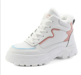 Women Warming Boots Lace Outdoor Winter Plush Casual Shoes