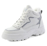 Women Warming Boots Lace Outdoor Winter Plush Casual Shoes