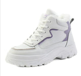 Women Warming Boots Lace Outdoor Winter Plush Casual Shoes