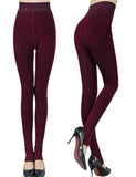 Women Plus Thick Velvet Warm Leggings Sexy Seamless