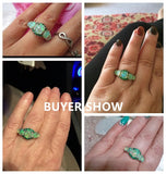 Rings Silver Plated Crystal Bohemia Jewelry Woman