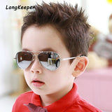 Brand Child Sunglasses Mirror Glasses Metal Pilot Sunglasses For Kids