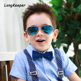 Brand Child Sunglasses Mirror Glasses Metal Pilot Sunglasses For Kids