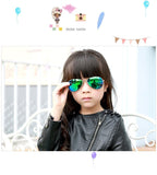 Brand Child Sunglasses Mirror Glasses Metal Pilot Sunglasses For Kids