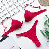Sexy Push Up Bikini Set Swimwear High Cut Suit Beach Wear