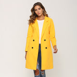 Women  Winter Woollen Coat Long Sleeve  Outwear Jacket