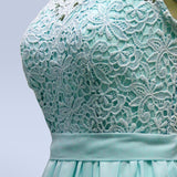 O-Neck Sleeveless Long Wedding Party Formal Gowns