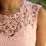 O-Neck Sleeveless Long Wedding Party Formal Gowns
