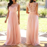 O-Neck Sleeveless Long Wedding Party Formal Gowns