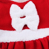 Christmas Baby Santa Claus Cosplay Costume Long Sleeve Cute Infant Winter Baby Dress