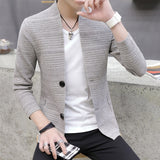 2020 knitting cardigan male v-neck outer wear light fashion handsome recreational sweater