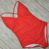 Sexy One Piece Swimsuit Women Swimwear Solid Black Thong