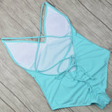 Sexy One Piece Swimsuit Women Swimwear Solid Black Thong