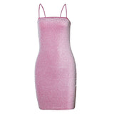 Summer Slim Women's Mini Tight Thin Shoulder Strap Short Dress