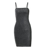 Summer Slim Women's Mini Tight Thin Shoulder Strap Short Dress
