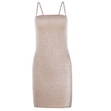 Summer Slim Women's Mini Tight Thin Shoulder Strap Short Dress