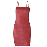 Summer Slim Women's Mini Tight Thin Shoulder Strap Short Dress