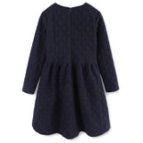Girls Winter Elegant Thicken Kids Dress Warm Cotton Clothes Autumn 7-16Y Pink Blue
