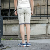 New Summer Men cotton beach elastic waist casual shorts