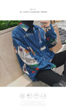 New Long Sleeves FLOWER Printing Classic Style Men's Hawaiian Shirt