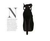 Woman Pumps Cross-tied Ankle Strap Party Shoes Platform Dress High Heels Suede Shoes