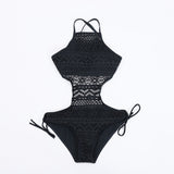 Sexy Lace Women Swimwear Hollow Back Bathing Suit One Pieces Swimsuit