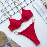 Sexy Push Up Bikini Set Swimwear High Cut Suit Beach Wear