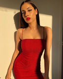 Summer Slim Women's Mini Tight Thin Shoulder Strap Short Dress