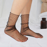 Summer Tulle Breathable Transparent Ultra-thin Mesh Polka Dots Socks