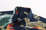 Mens Short Sleeve Beach Hawaiian Shirts Cotton Floral Shirts