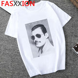Freddie Mercury T Shirt Men Hip Hop Tshirt The Queen Band Graphic