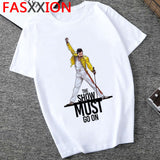 Freddie Mercury T Shirt Men Hip Hop Tshirt The Queen Band Graphic