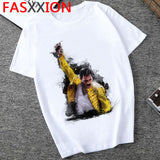 Freddie Mercury T Shirt Men Hip Hop Tshirt The Queen Band Graphic