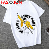 Freddie Mercury T Shirt Men Hip Hop Tshirt The Queen Band Graphic