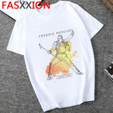 Freddie Mercury T Shirt Men Hip Hop Tshirt The Queen Band Graphic
