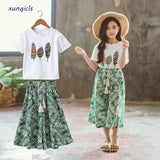 Summer Clothes Sets Baby Girl Short Sleeve Shirt Top+Shorts Suits