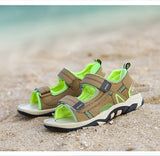 ULKNN Boy Summer Boy Student Child Slip Soft bottom Open Toe Sandals