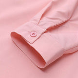 Women Ruffles Hem Blouse Elegant Lapel Neck Swallowtail Shirts