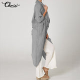 Women Tops and Blouses Vintage Long Shirt Cowl Neck Long Sleeve