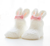 Coral Fleece Baby Girls Socks Newborn Soft Cute Rabbit Baby Socks
