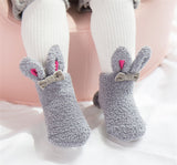 Coral Fleece Baby Girls Socks Newborn Soft Cute Rabbit Baby Socks