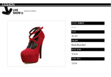 Woman Pumps Cross-tied Ankle Strap Party Shoes Platform Dress High Heels Suede Shoes