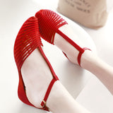 Cuculus Women Shoes Flat Heel Flip Brief Herringbone Flip-flop Sandals