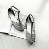 Cuculus Women Shoes Flat Heel Flip Brief Herringbone Flip-flop Sandals