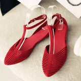 Cuculus Women Shoes Flat Heel Flip Brief Herringbone Flip-flop Sandals