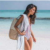 ROSIELARS Beachwear Sexy Low Cut One Piece Women Swimsuit