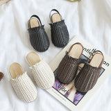 Summer Sandals For girls Braided Fashion Toddler PU Leather Beach shoe