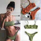 Women Swimwear Push-up Padded Bra Bandage Bikini Set