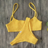 Women Swimwear Push-up Padded Bra Bandage Bikini Set