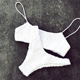 Women Swimwear Push-up Padded Bra Bandage Bikini Set